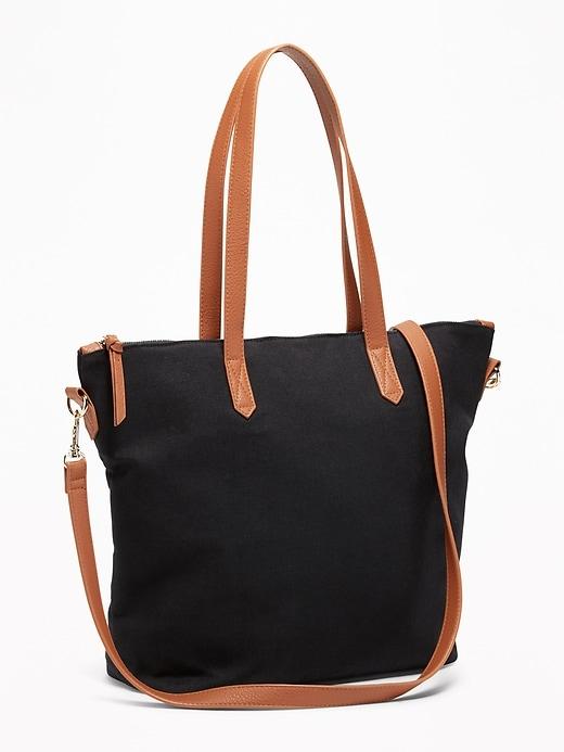 Old Navy Womens Canvas Tote For Women Black Size One Size