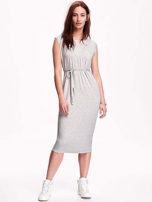 Old Navy Cocoon Tie Waist Dress - Heather Grey