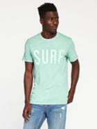 Old Navy Garment Dyed Graphic Crew Neck Tee For Men - Engage Mint