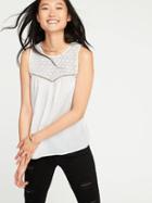 Old Navy Sleeveless Lace Yoke Top For Women - Catch My Drift