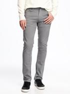 Old Navy Built In Flex Plush Sateen Skinny Pants For Men - Gray Stone