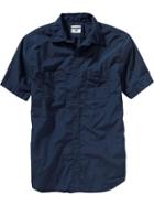 Old Navy Mens Men';s Short-sleeve Poplin Shirts Lost At Sea Navy Size Xxl
