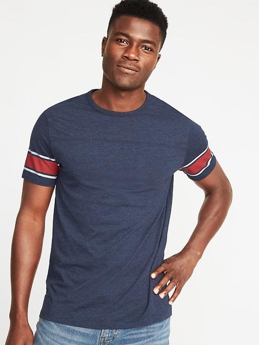 Old Navy Mens Soft-washed Football-style Tee For Men In The Navy Size M