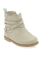 Old Navy Faux Leather Double Strap Boots Size 10 - Light Gray