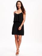Old Navy Soft Ruffle Front Cami Dress For Women - Black