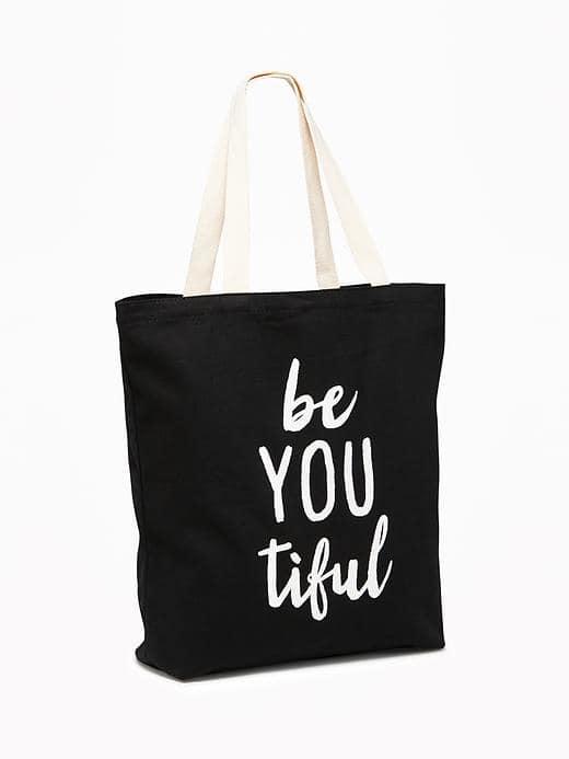 Old Navy Printed Canvas Tote For Women - Be You Tiful