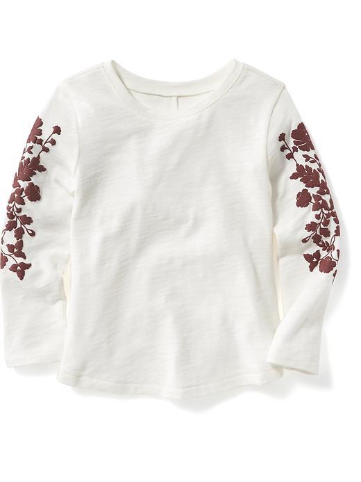 Old Navy Puff Print Tee Size 12-18 M - Sea Salt