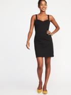 Old Navy Womens Sleeveless Ponte-knit Sheath Dress For Women Black Size S