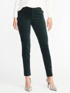 Old Navy Womens Mid-rise Pixie Full-length Velvet Pants For Women Glorious Pine Size 20