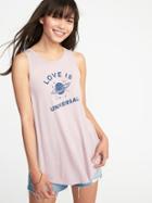 Old Navy Womens Luxe High-neck Graphic Swing Tank For Women Love Is Universal Size L