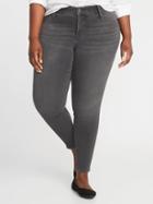 Old Navy Womens High-rise Secret-slim Pockets + Waistband Plus-size Built-in Warm Rockstar Jeans Midnight Gray Size 16
