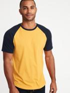 Old Navy Mens Soft-washed Color-blocked Raglan Tee For Men Squash Size S