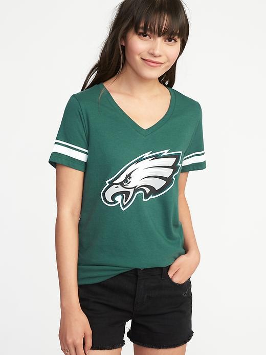 Old Navy Womens Nfl Team V-neck Tee For Women Eagles Size L