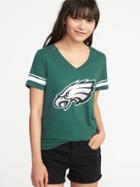 Old Navy Womens Nfl Team V-neck Tee For Women Eagles Size L