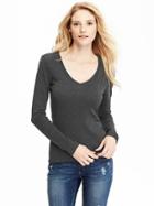 Old Navy Womens Perfect V Neck Tees Size L Tall - Charcoal