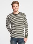 Old Navy Striped Soft Washed Built In Flex Thermal Tee For Men - About Thyme