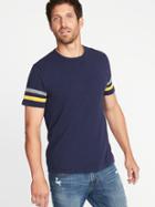 Old Navy Mens Football-style Tee For Men Lost At Sea Navy Size L