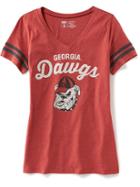 Old Navy College Team Graphic V Neck Tee For Women - University Of Georgia