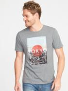 Old Navy Mens Graphic Soft-washed Tee For Men Heather Gray Size M