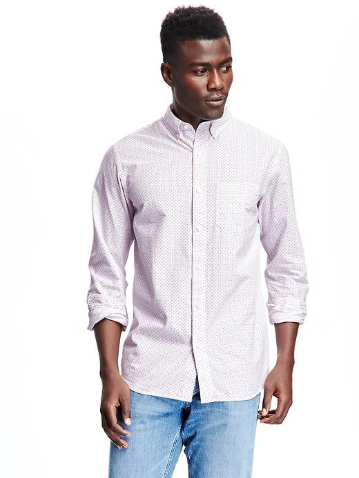 Old Navy Printed Poplin Shirt For Men - Pinched Cheeks