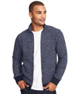 Old Navy Mens Mock-neck Full-zip Sweater For Men Blue Marl Size S