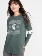 Old Navy Womens College-team Graphic Drop-shoulder Tee For Women Michigan State Size M