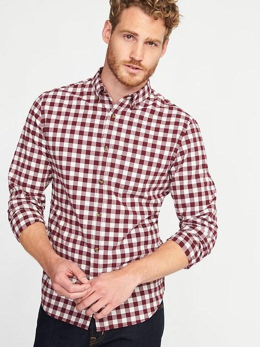 Old Navy Mens Slim-fit Built-in Flex Everyday Oxford Shirt For Men Clove Size Xxxl