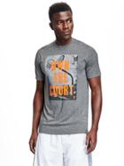 Old Navy Own The Court Basketball Tee For Men - Heather Grey