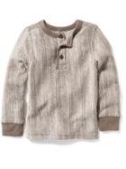 Old Navy Slub Knit Henley Size 12-18 M - Rope A Taupe