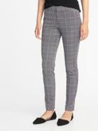 Old Navy Womens Mid-rise Pixie Full-length Pants For Women Gray Plaid Size 2