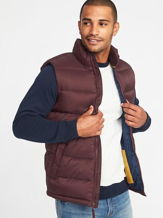 Old Navy Mens Frost-free Vest For Men Red Wine Vinegar Size L