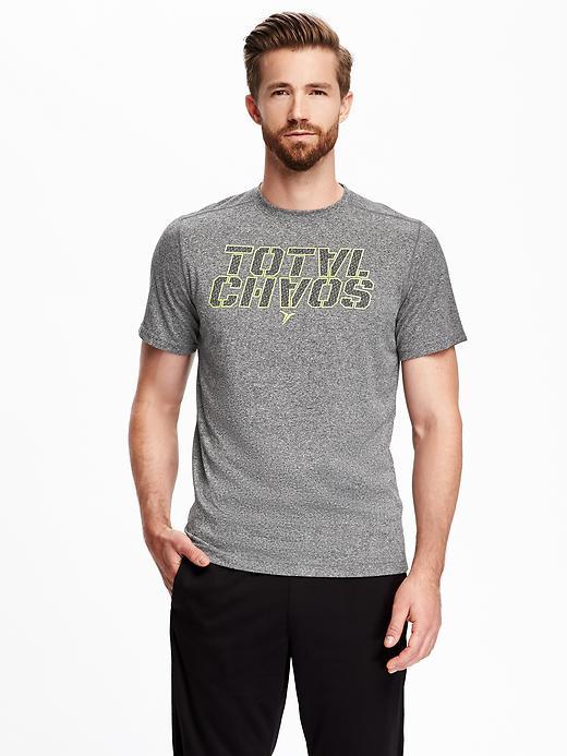 Old Navy Go Dry Performance Graphic Tee For Men - Heather Gray