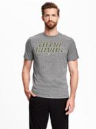 Old Navy Go Dry Performance Graphic Tee For Men - Heather Gray