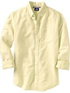 Old Navy Mens Slim Fit Oxford Shirts - Surfboard Yellow