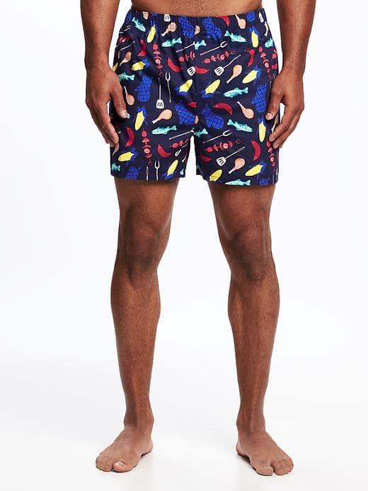 Old Navy Printed Boxer Shorts For Men - Food