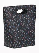 Old Navy Womens Graphic Canvas Lunch Tote Black Floral Size One Size
