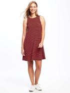 Old Navy Jersey Swing Dress For Women - Red/blue Stripe