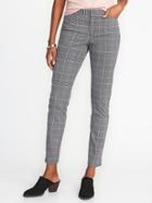 Old Navy Womens Mid-rise Pixie Ankle Pants For Women Gray Plaid Size 6