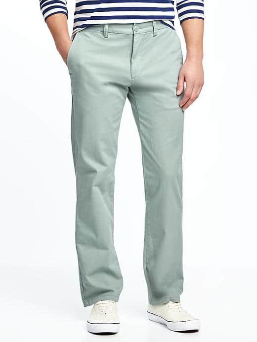 Old Navy Built In Flex Ultimate Straight Khakis For Men - Partly Cloudy