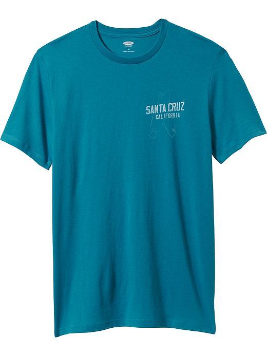 Old Navy Mens Surf Graphic Tees Size M Tall - Estuary