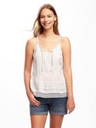 Old Navy Suspended Neck Lace Trim Swing Cami For Women - Night Flight
