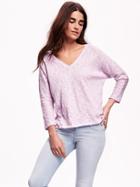 Old Navy Slub Knit V Neck Sweater - Get A Mauve On