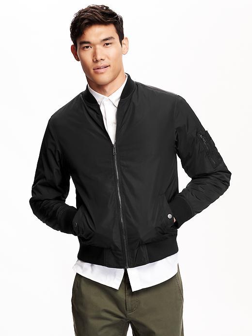 Old Navy Mens Bomber Jacket Size Xxl Big - Black