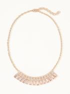 Old Navy Crystal Baguette Necklace For Women - Rose Gold