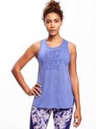 Old Navy Go Dry Performance Muscle Tank For Women - Delphinium
