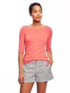 Old Navy Classic Ballet Back Tee For Women - Coral Tropics