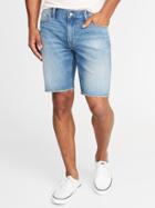 Old Navy Mens Slim Built-in Flex Denim Cut-off Shorts For Men (9) Light Wash Size 31w