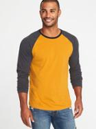 Old Navy Mens Soft-washed Color-block Raglan Tee For Men Squash Size Xl