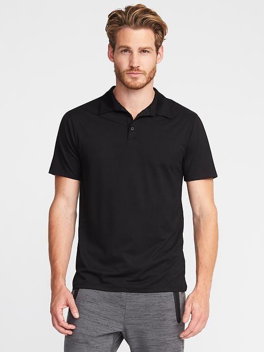Old Navy Built In Flex Pro Polo For Men - Black