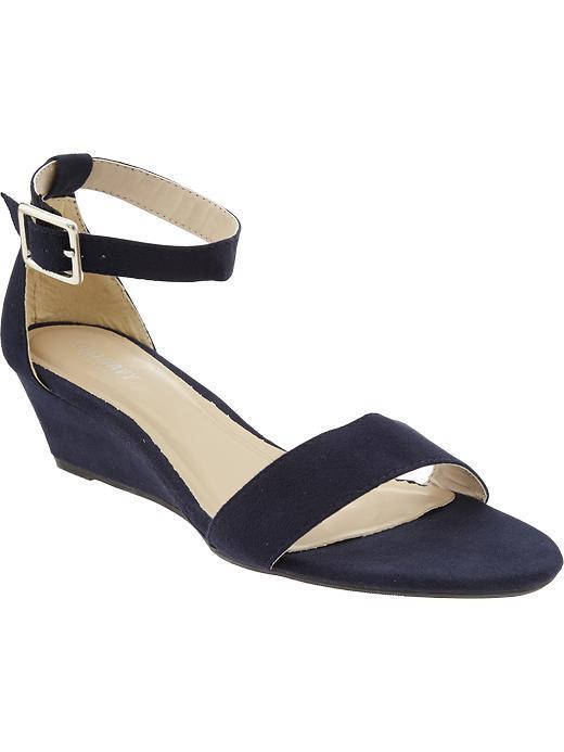 Old Navy Old Navy Womens Sueded Demi Wedge Sandals - Navy